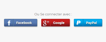 Se connecter avec Facebook / Google / Paypal